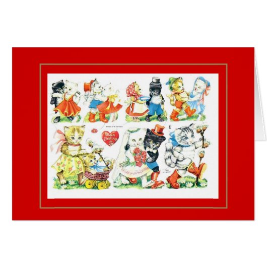 Vintage Card Collage Cats (Front Horizontal)