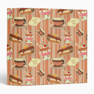 Vintage Card With A Strawberry Dessert Binder