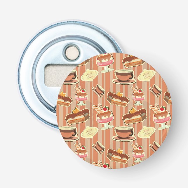 Vintage Card With A Strawberry Dessert Bottle Opener (Front)