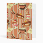 Vintage Card With A Strawberry Dessert Mini Binder