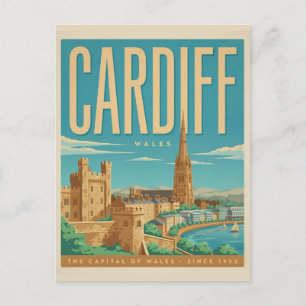 Vintage Cardiff Castle, Wales gifts an souvenirs Postcard