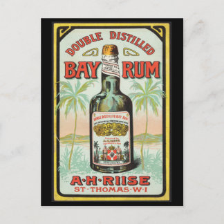 Vintage Caribbean rum ad late 1800s Postcard