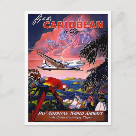 Vintage Caribbean Travel Postcard