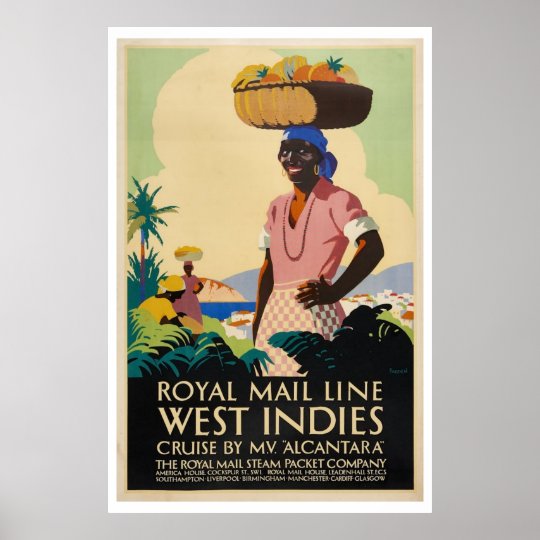 Vintage Caribbean Travel Poster