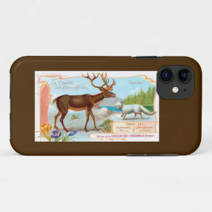 Vintage Caribou (Reindeer) and Arctic Fox iPhone 11 Case