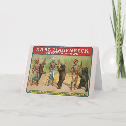 Vintage Carl Hagenbeck Circus Poster Card