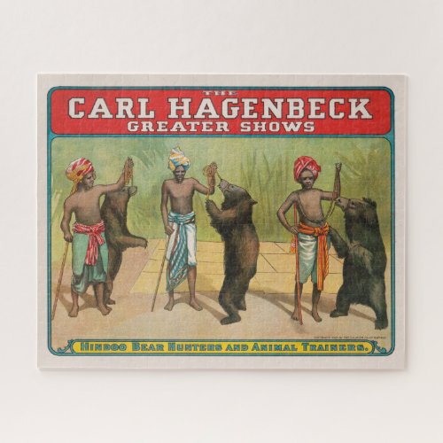 Vintage Carl Hagenbeck Circus Poster Jigsaw Puzzle