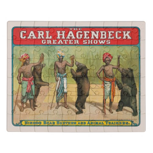 Vintage Carl Hagenbeck Circus Poster Jigsaw Puzzle