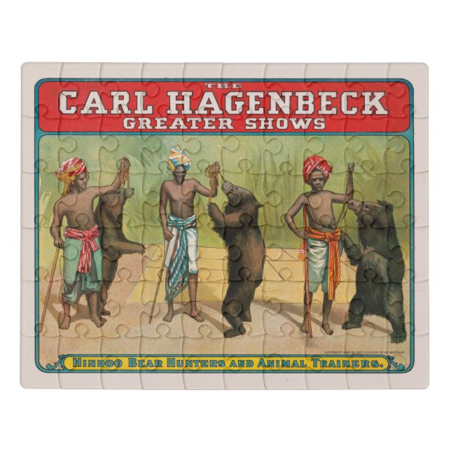 Vintage Carl Hagenbeck Circus Poster Jigsaw Puzzle (Puzzle Horizontal)