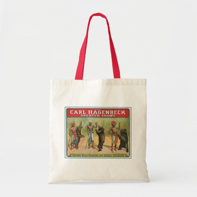 Vintage Carl Hagenbeck Circus Poster Tote Bag (Front)