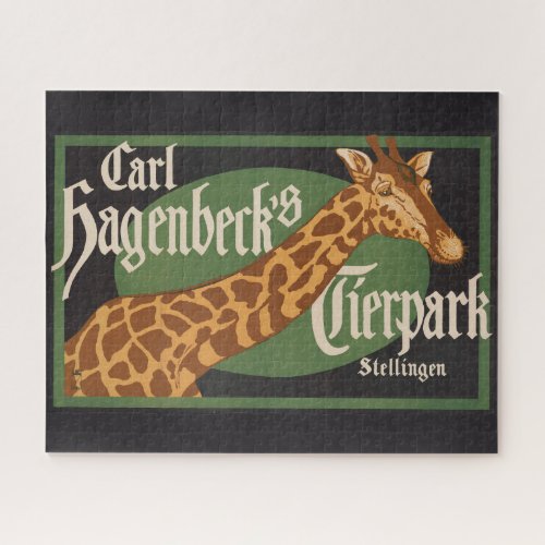 Vintage Carl Hagenbecks Tierpark Circus Poster Jigsaw Puzzle