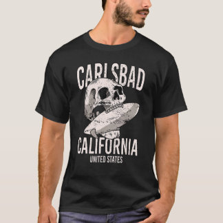 Vintage Carlsbad Beach California Ca Retro Surfer  T-Shirt