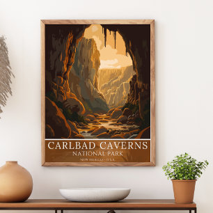 Vintage Carlsbad Caverns National Park  Poster