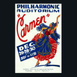 Vintage Carmen Performance Art Poster<br><div class="desc">Vintage Works Progress Administration (WPA) sponsored art promoting performance of the opera,  "Carmen." It was created between 1935 and 1941.</div>