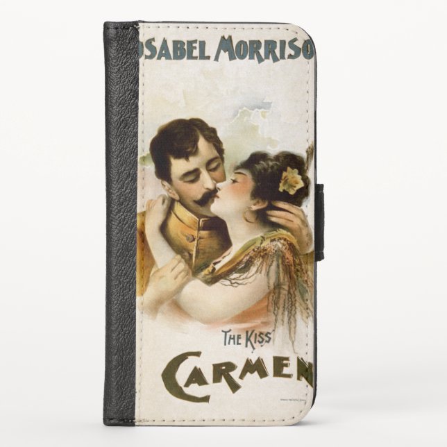 Vintage Carmen  The Kiss iPhone Wallet Case (Front)