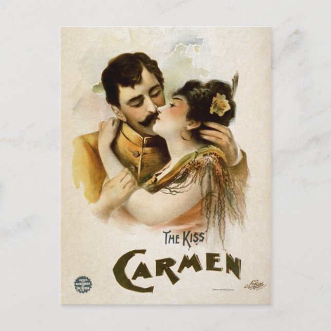 Vintage Carmen  The Kiss Postcard (Front)