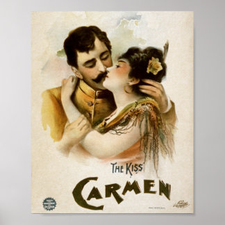 Vintage Carmen The Kiss Poster