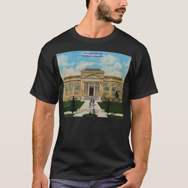 Vintage Carnegie Library Anniston Alabama  T-Shirt (Front)