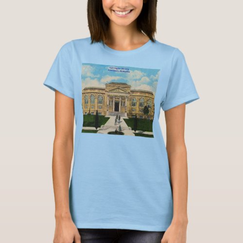 Vintage Carnegie Library Anniston Alabama Womens T_Shirt