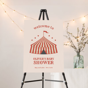 Vintage Carnival Big Top Baby Shower Welcome Sign