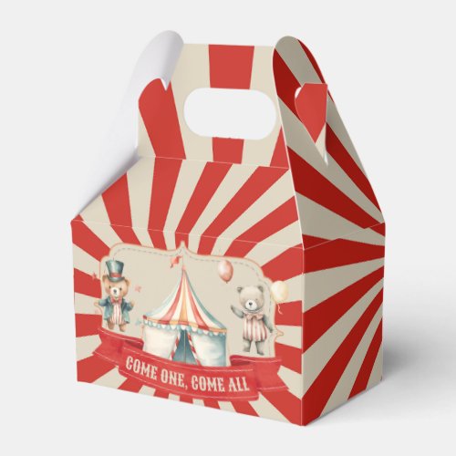 Vintage Carnival Circus  Animals Birthday Party Favor Boxes