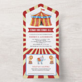 Vintage Carnival Circus Baby Shower All In One Invitation (Inside)