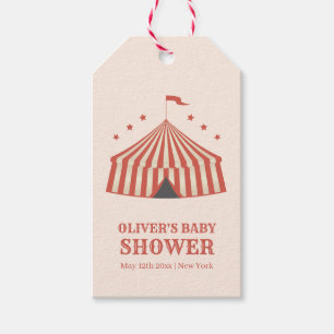 Vintage Carnival Circus Big Top Baby Shower Gift Tags