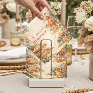 Vintage Carnival Circus Birthday Napkins