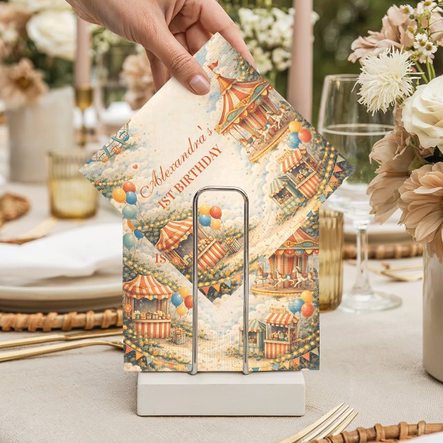 Vintage Carnival Circus Birthday Napkins (Creator Uploaded)