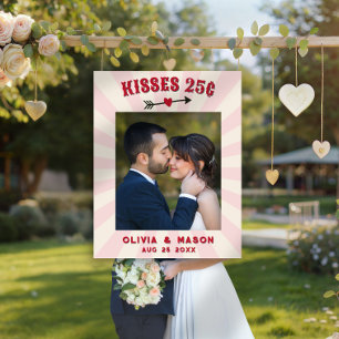 Vintage Carnival Kissing Booth 25¢ Photo Wedding Foam Board