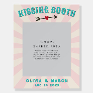 Vintage Carnival Kissing Booth Photo Wedding Foam Board
