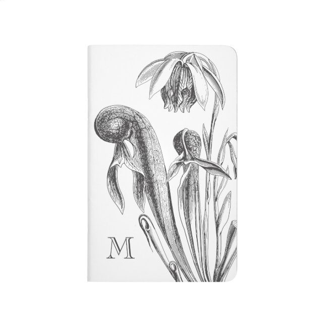 Vintage Carnivorous Cobra Plant Monogram Journal (Front)