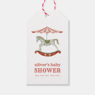 Vintage Carousel Carnival Circus Baby Shower  Gift Tags