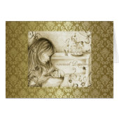 Vintage Carousel Dreams Gold Damask (Front Horizontal)