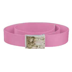 Vintage Carousel Dreams Pink Custom Belt