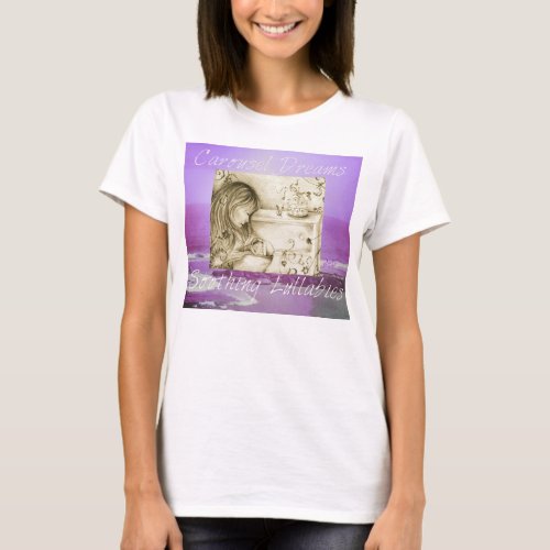 Vintage Carousel Dreams Purple Ocean  Sky T_Shirt