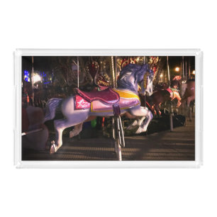 Vintage Carousel Galloping Horse Acrylic Tray