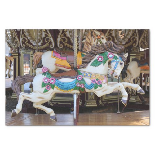 Vintage Carousel Horse galloping Tissue Paper