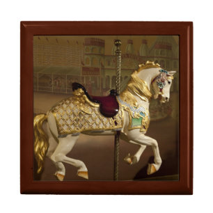 Vintage Carousel Horse Keepsake Box