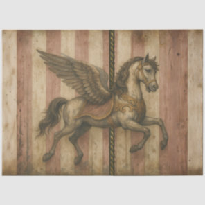 Vintage Carousel Horse Pegasus | Antique Carnival  Tissue Paper
