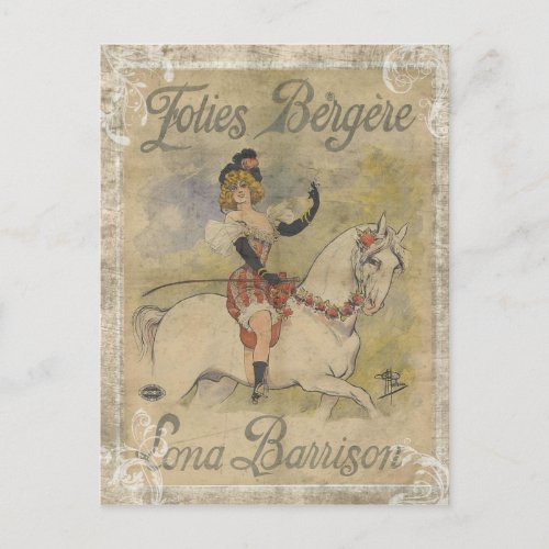 Vintage Carousel Horse Postcard