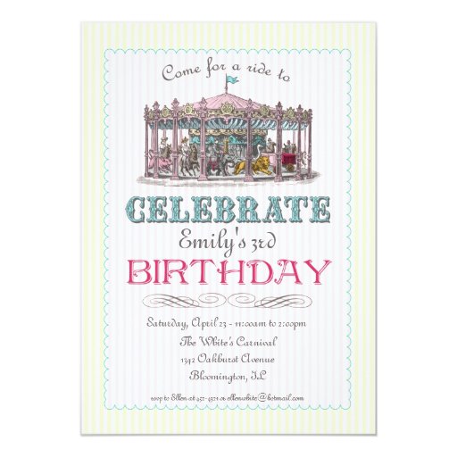 Carousel Party Invitations 4