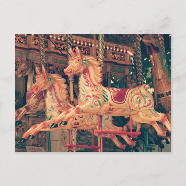 Vintage Carousel Postcard (Front)
