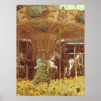 Vintage Carousel Poster by PawsitiveDesigns at Zazzle
