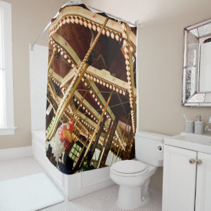 Vintage Carousel Shower Curtain