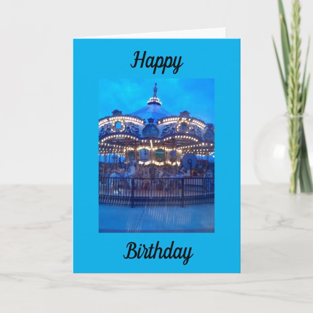"VINTAGE CAROUSEL" SPECIAL PERSON'S BIRTHDAY CARD (Front)