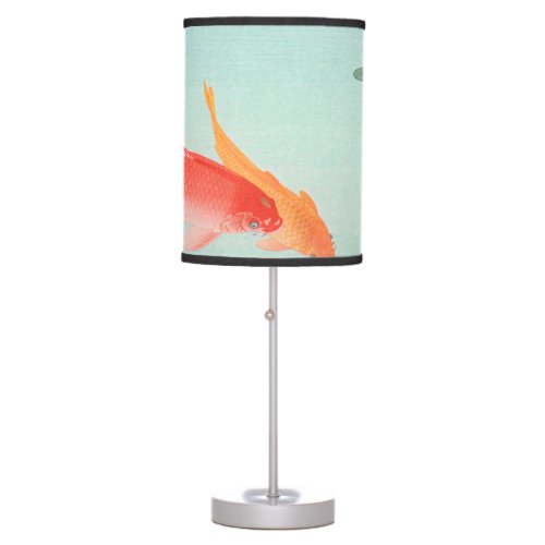 Vintage Carp Japanese Table Lamp