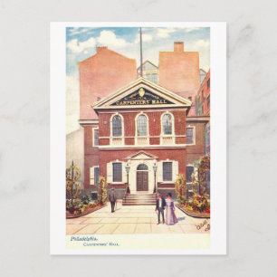 Vintage Carpenters Hall in Philadelphia Postcard