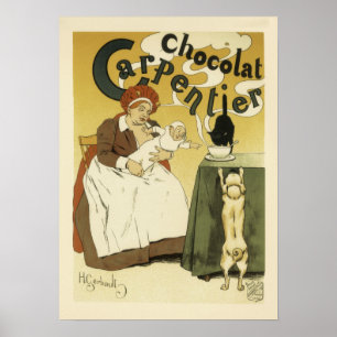 Vintage Carpentier Chocolat Advertisement Poster