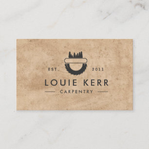 Vintage Carpentry Carpenter Business Card